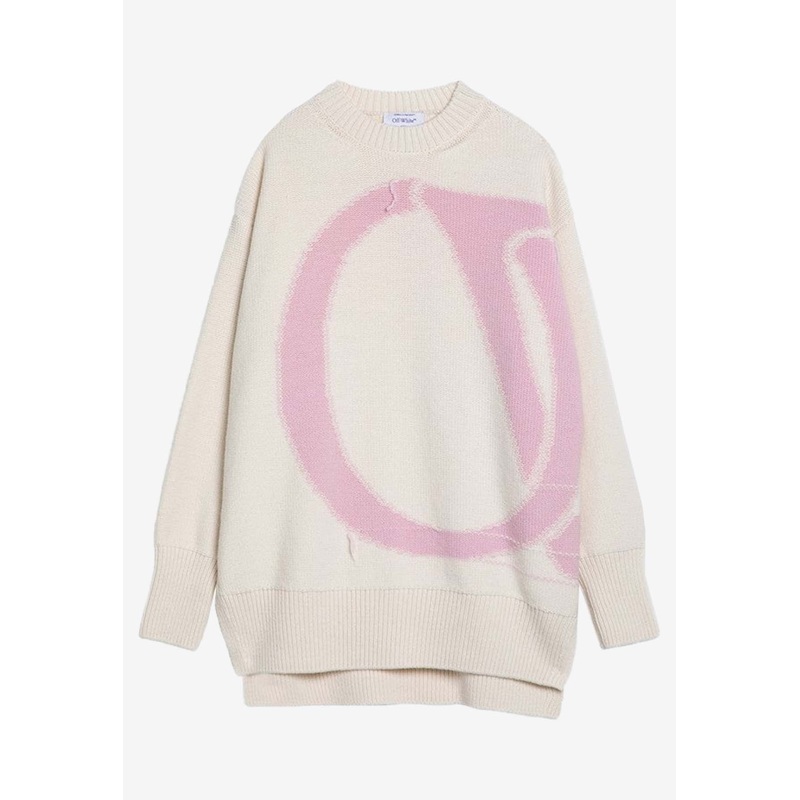 Maxi Logo Knitted Wool Sweater