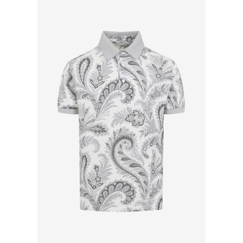 Paisley Short-Sleeved Polo T-shirt