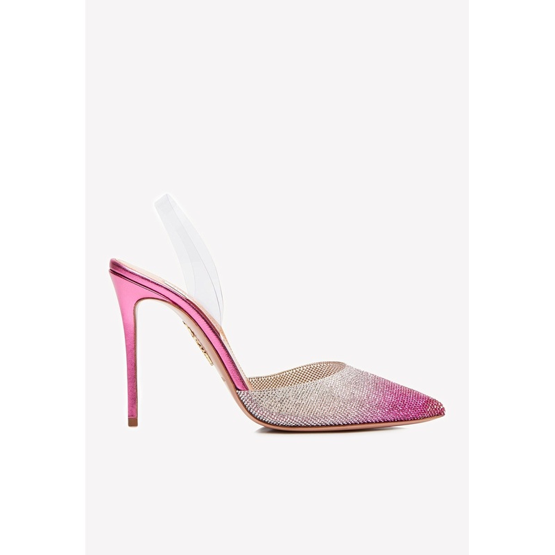 So Nude 105 Crystal Plexi Ombre Pumps