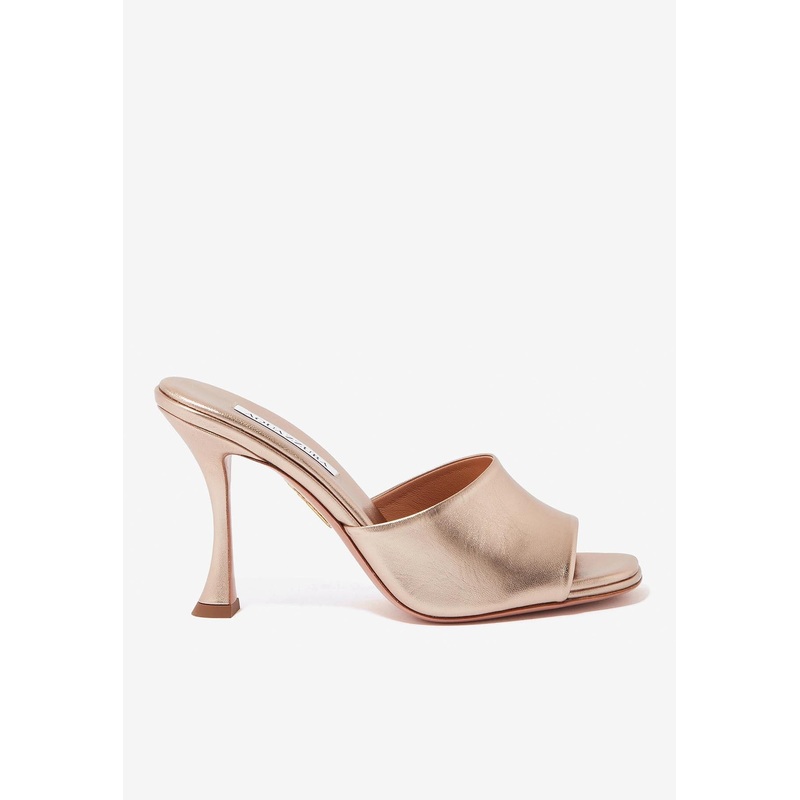 Violette 75 Metallic Leather Mules