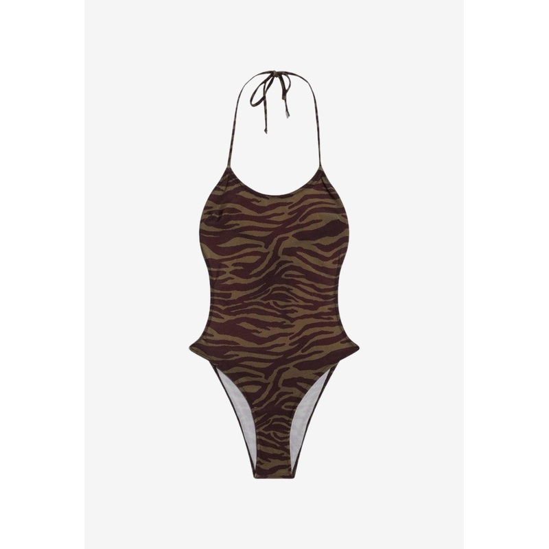 Zebra Print One-Piece Swimsuit