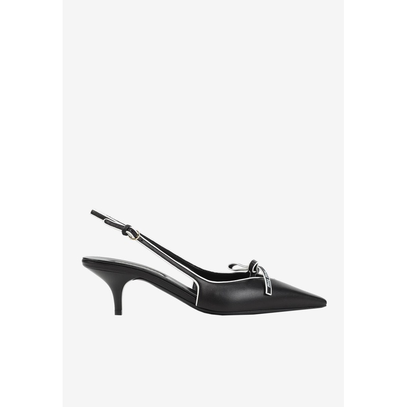 55 Nappa Leather Slingback Pumps