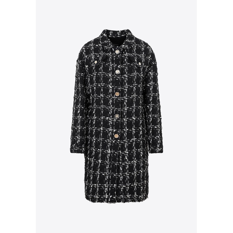 Checked Boucl Coat