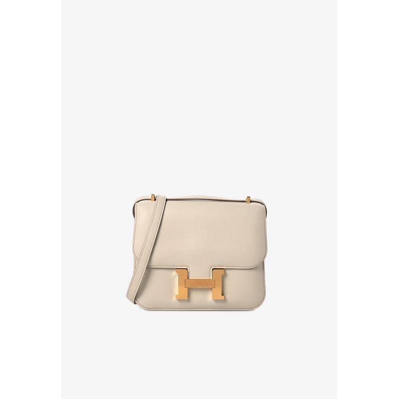 Constance 18 in Beton Swift Leather with Gold Hardware