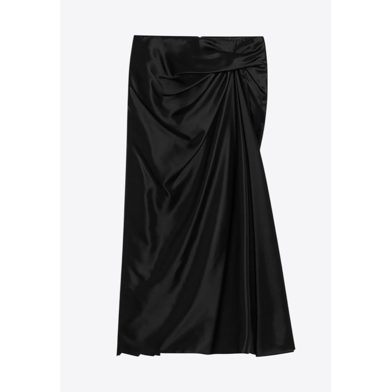 Draped Midi Skirt