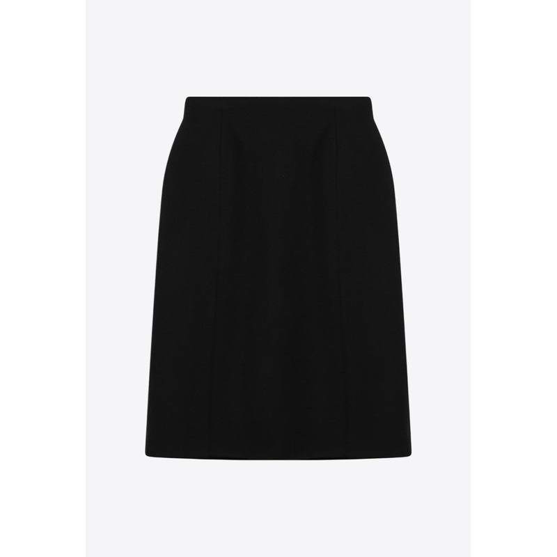 Hourglass Wool Gabardine Skirt