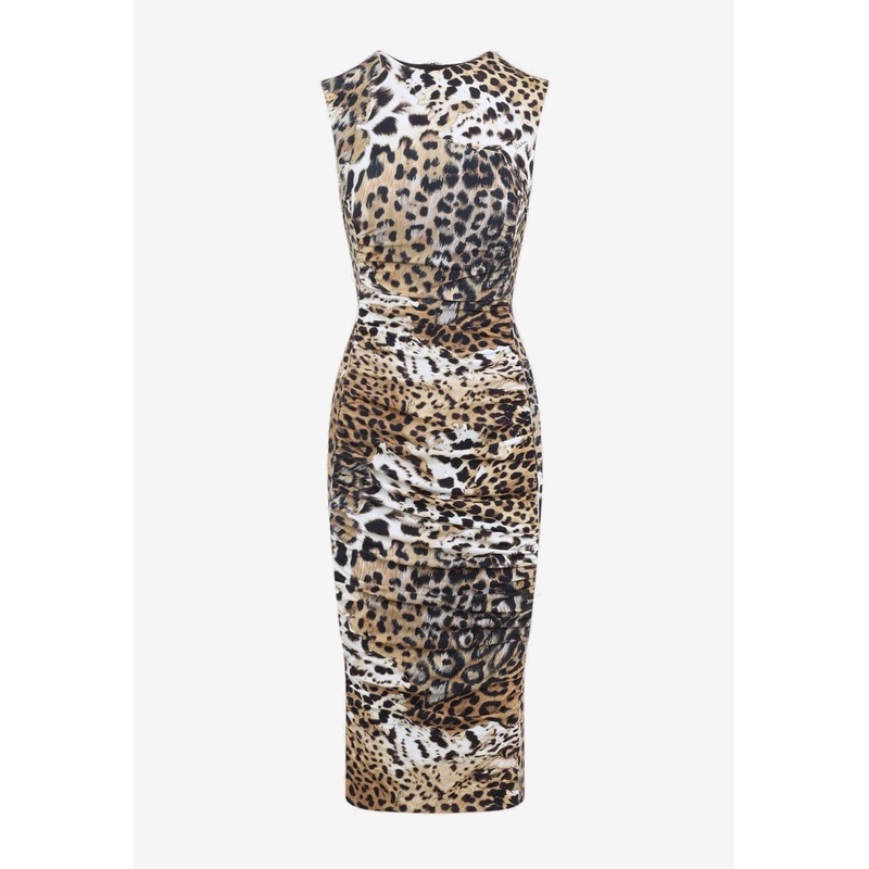 Jaguar Print Midi Dress