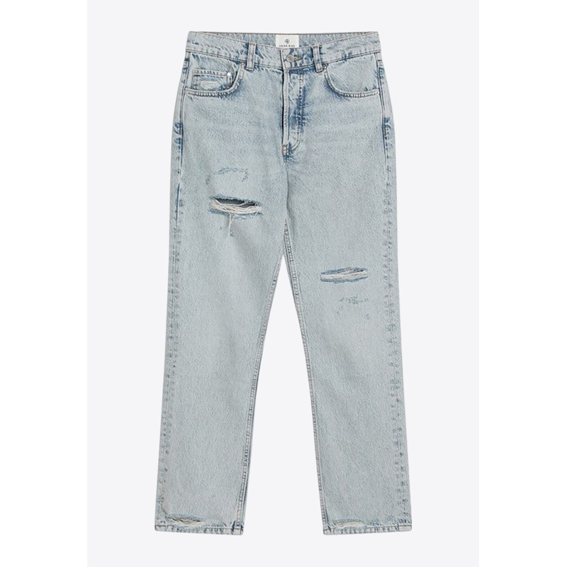 Kate Straight-Leg Ripped Jeans