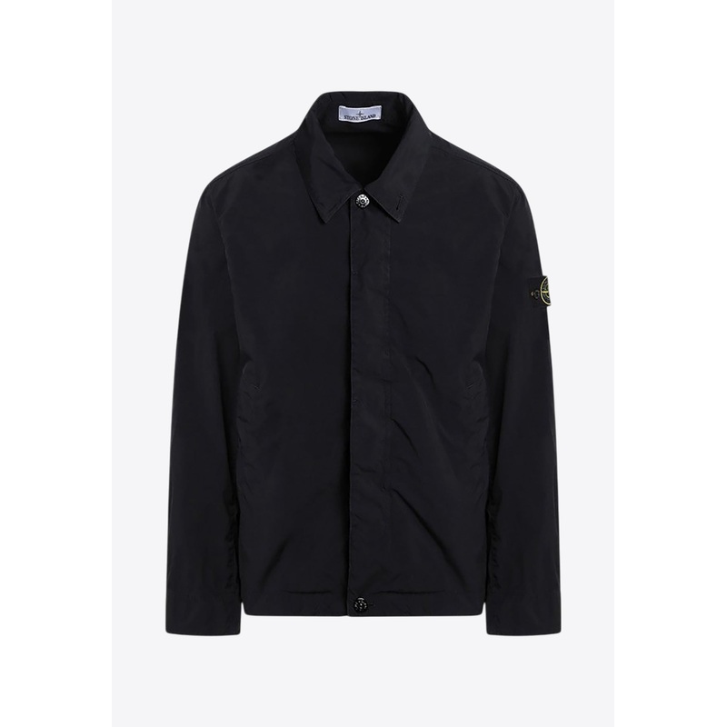 Logo Patch Buttoned Jacket