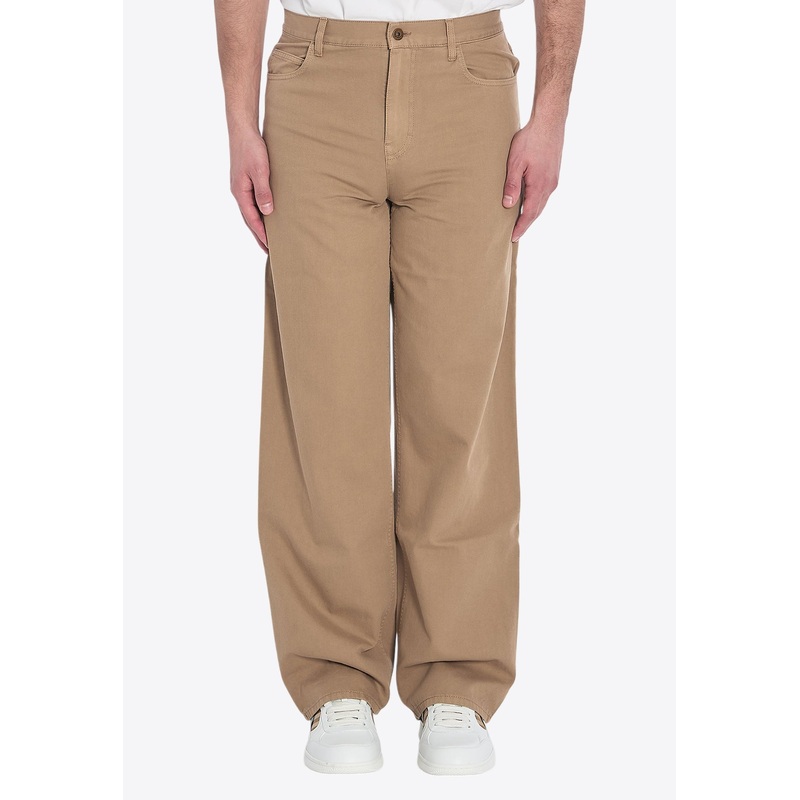 Logo Patch Wide-Leg Pants