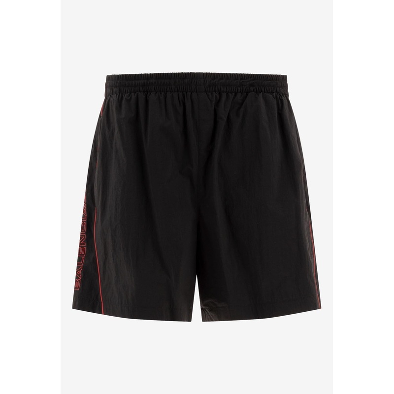 Logo Print Track Shorts