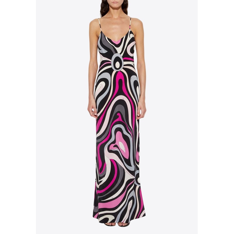 Marmo Print Maxi Dress
