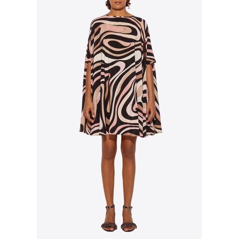 Marmo Print Mini Kaftan