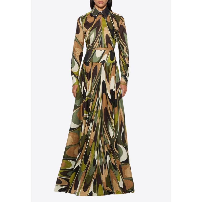 Onde Print Long-Sleeved Shirt