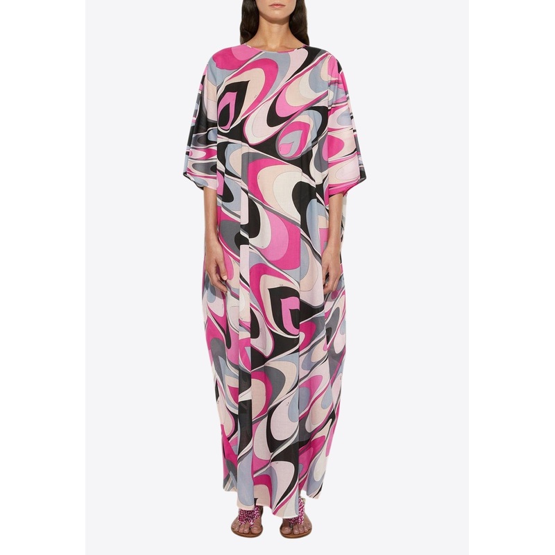 Onde Print Maxi Kaftan