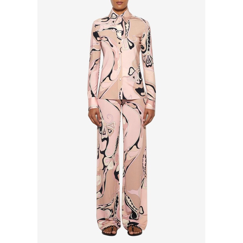 Orchidee Print Button-Down Shirt