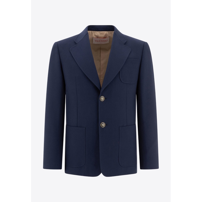 Single-Breasted Wool Blazer