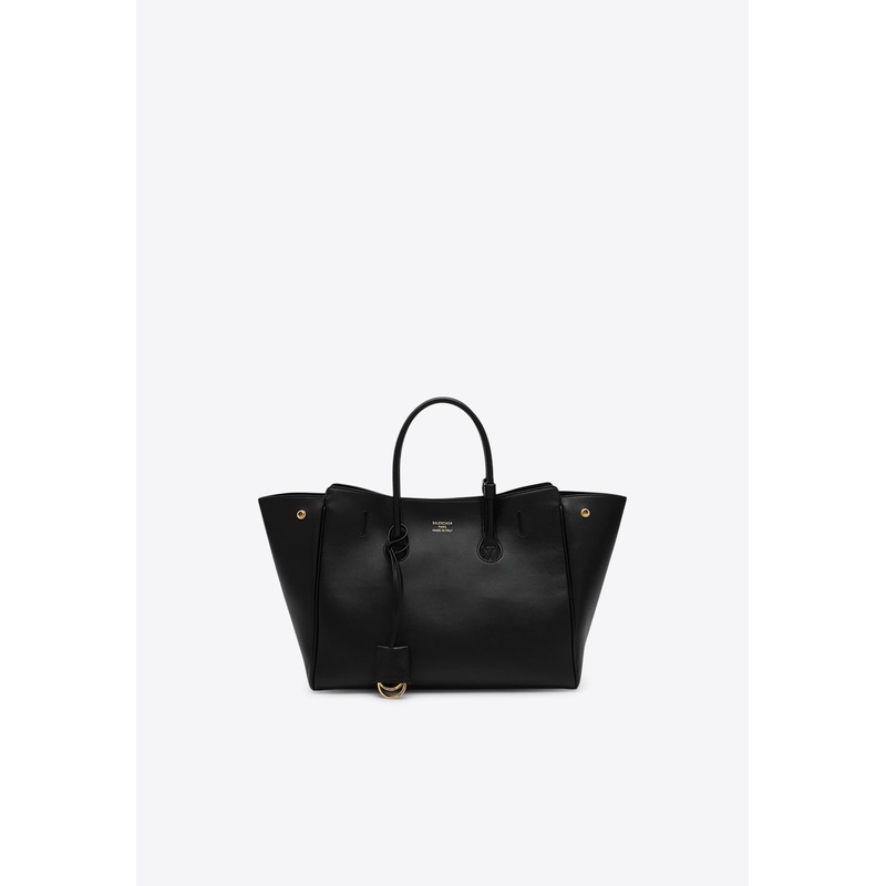 Small Hampton Calf Leather Tote Bag