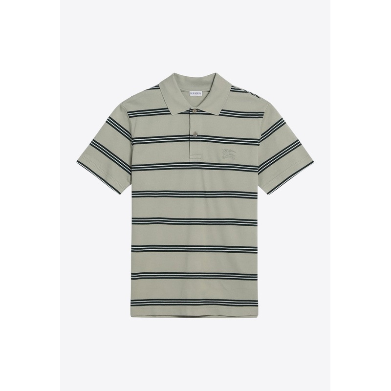 Striped Short-Sleeved Polo T-shirt