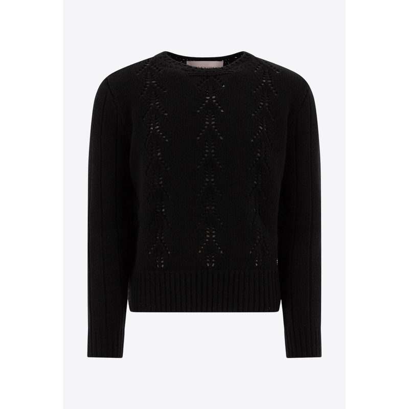 VLogo Knitted Wool Sweater
