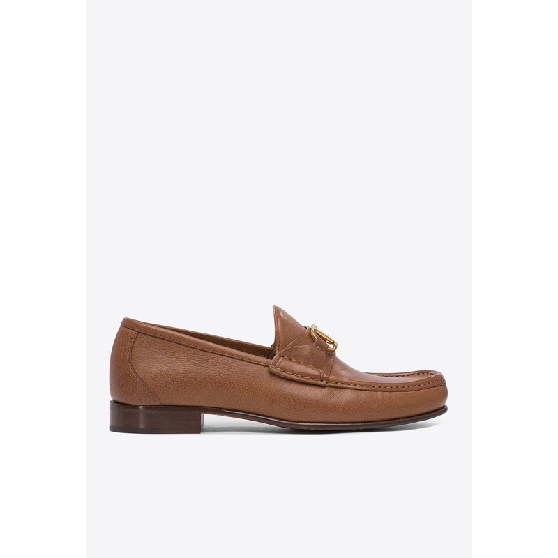 VLogo Leather Loafers