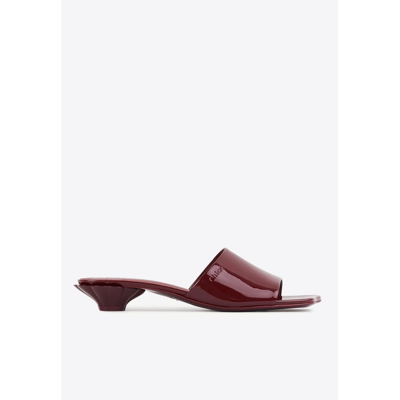 Flower 25 Patent Leather Mules