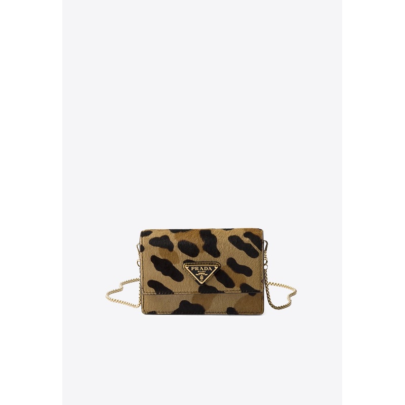 Leopard Print Chain Clutch