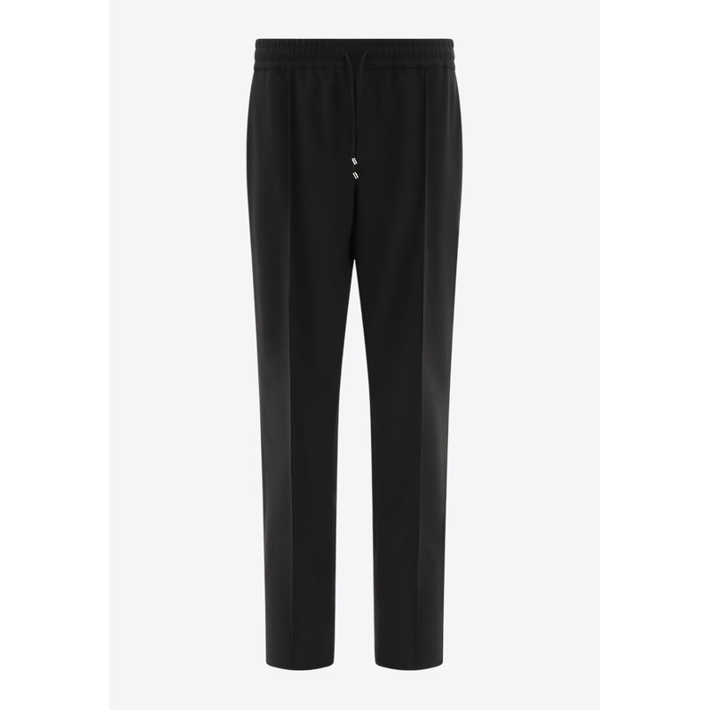 Logo-Patch Wool Track Pants