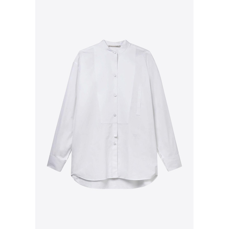 Long-Sleeved Plastron Shirt