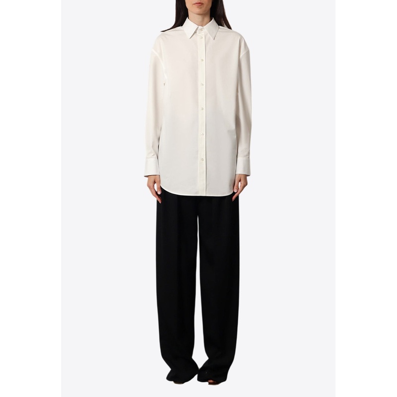 Long-Sleeved Shirt with Embroidered-Monogram