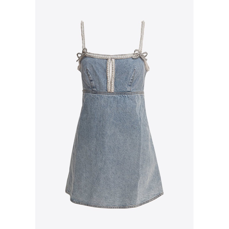 Pearl Mini Denim Dress