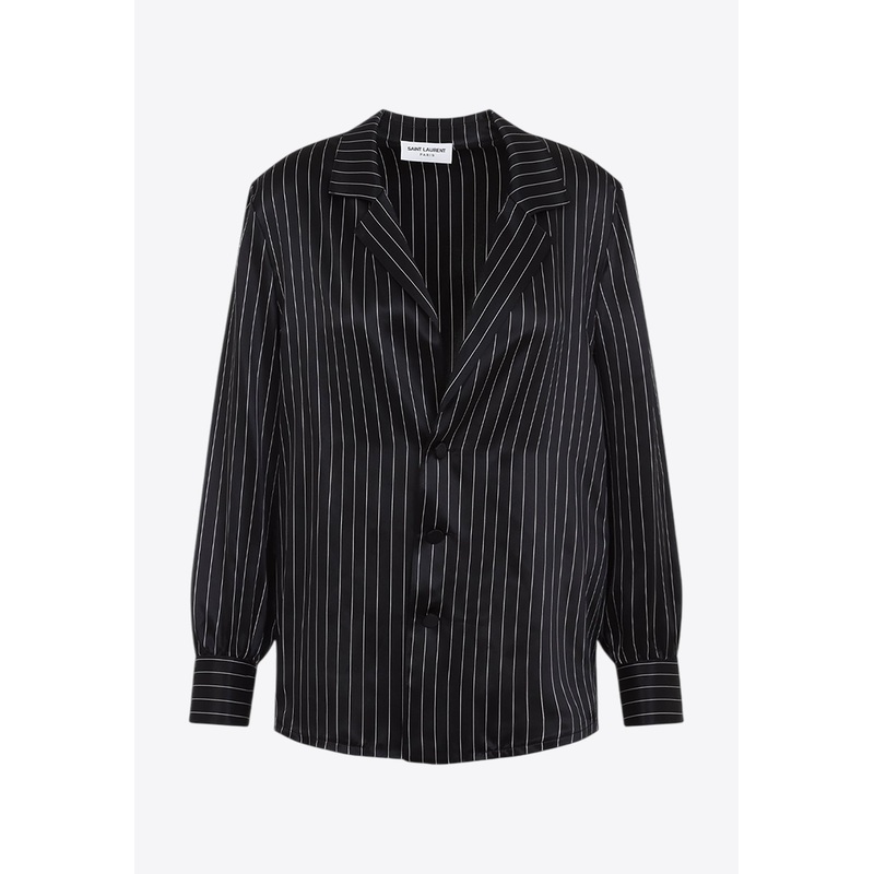 Pinstriped Silk Shirt