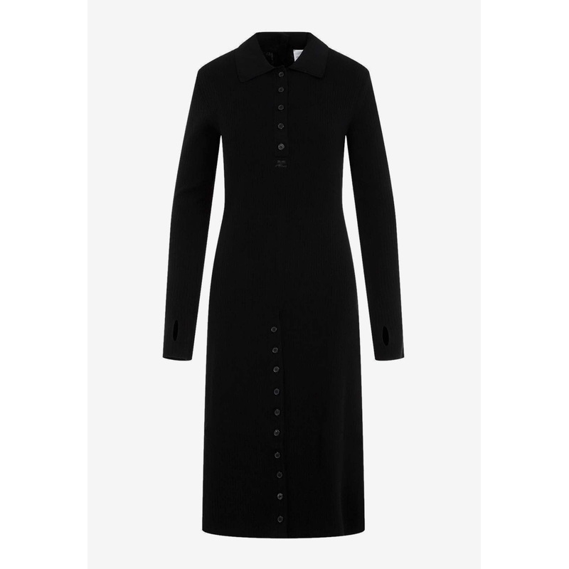 Polo Knit Midi Dress