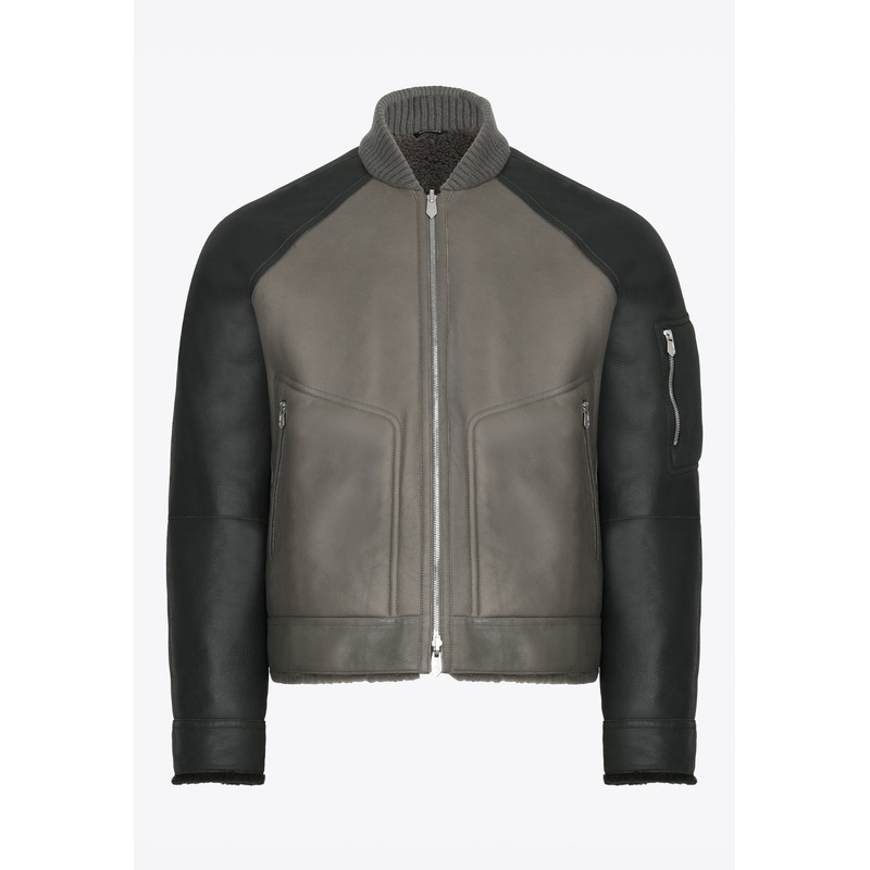 Reversible Leather and Teddy Jacket