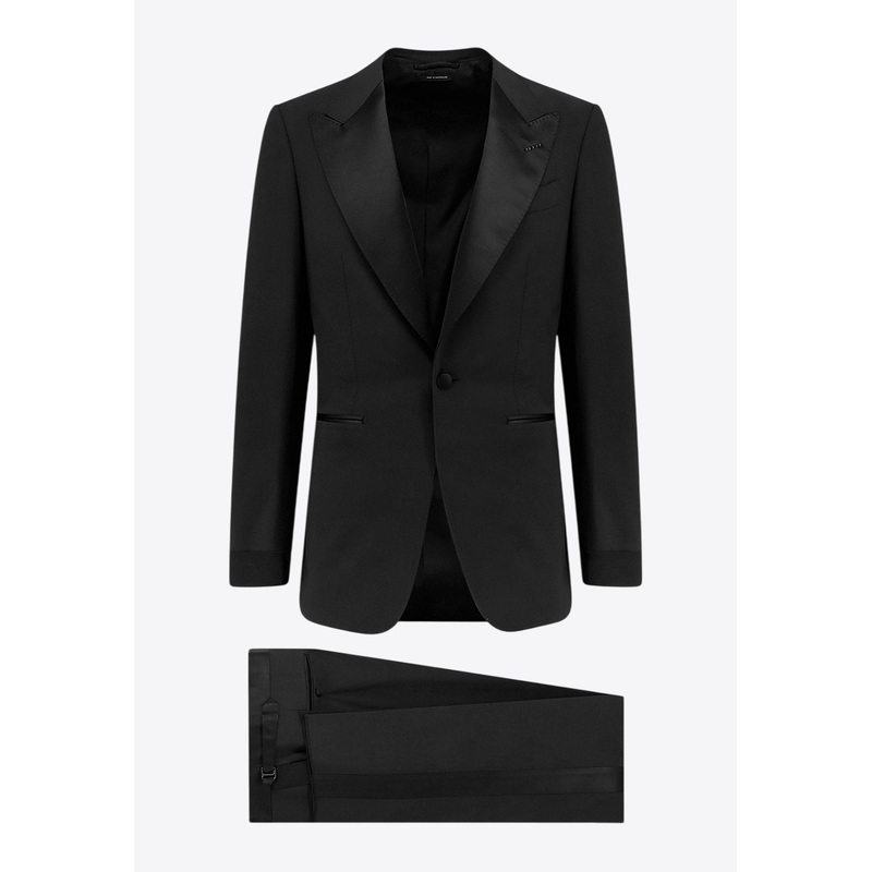Single-Breasted Wool-Blend Tuxedo Suit