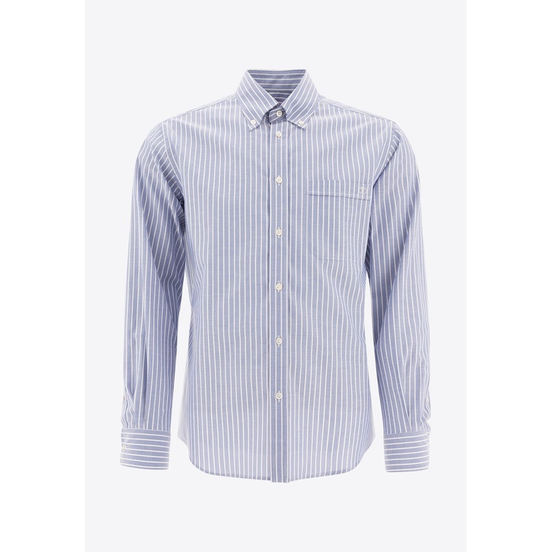 Striped Button-Down Shirt