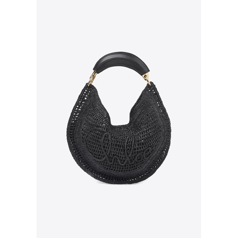 Summer Banana Woven-Raffia Hobo Bag