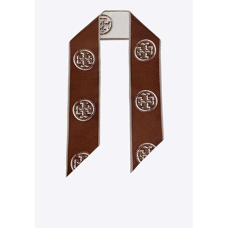 T Monogram Silk Ribbon Tie