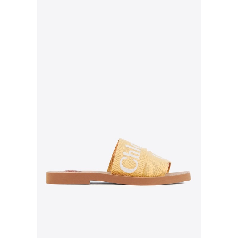 Woody Logo Embroidered Flat Slides