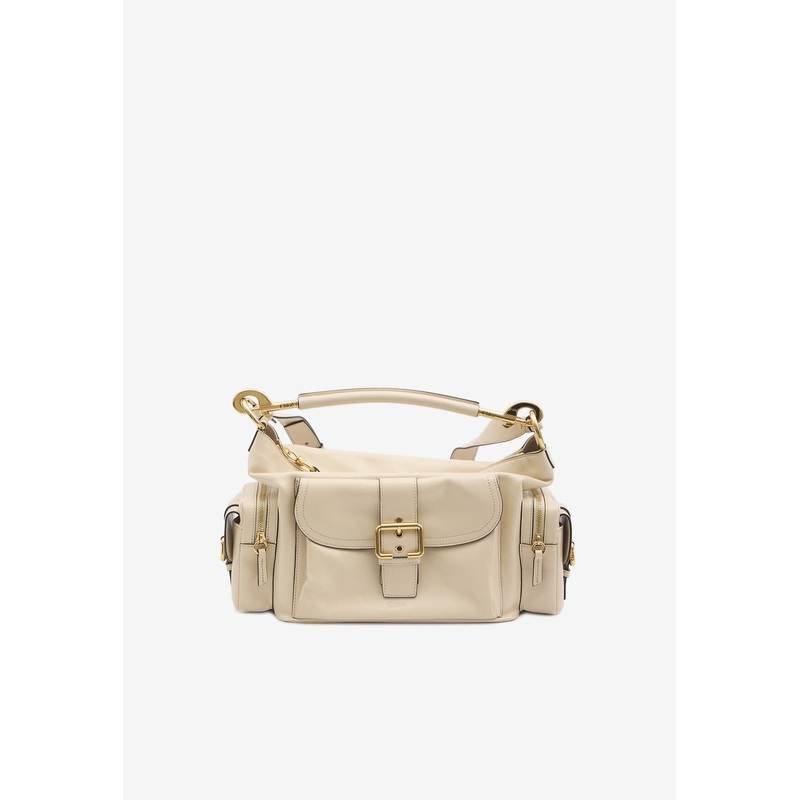 Buckled Leather Camera Bag