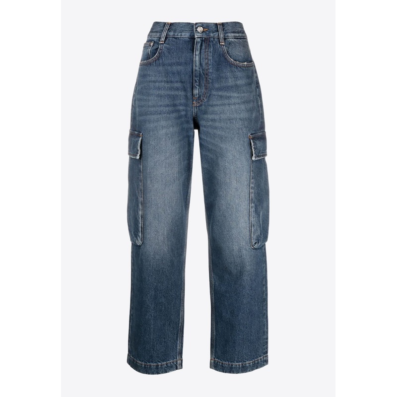 Cropped Cargo Jeans