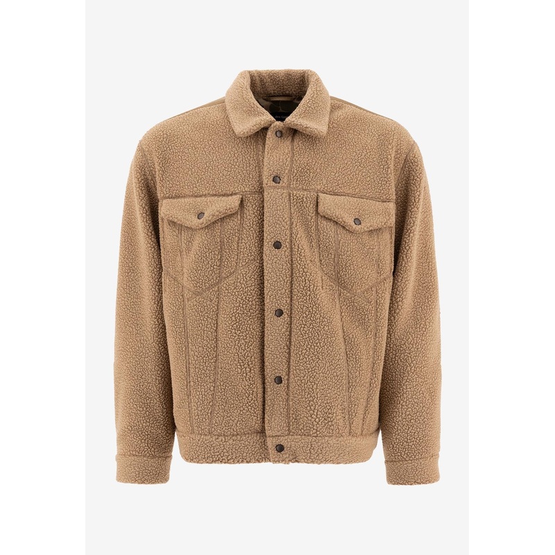 Fleece Button-Up Overshirt