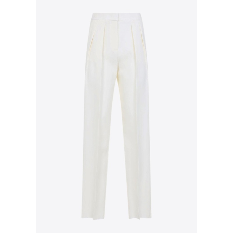 High-Rise Silk Pants