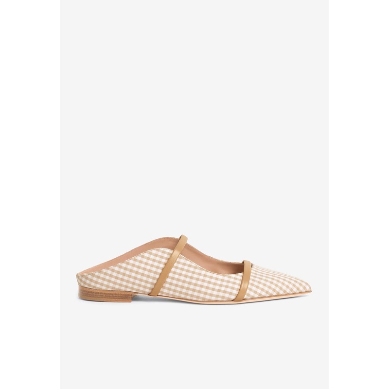 Maureen Gingham Flat Mules