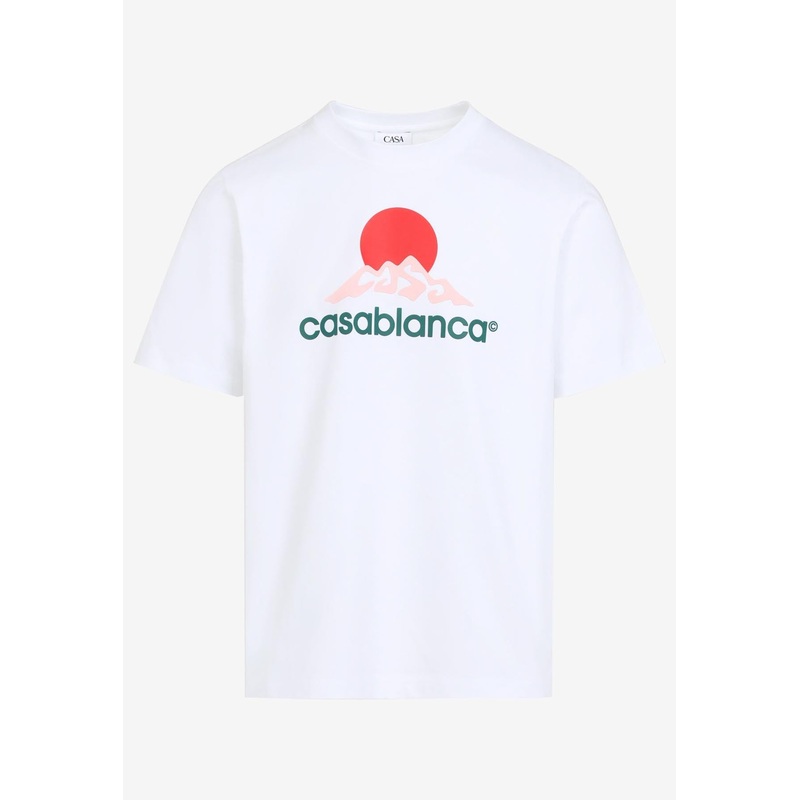 Mountains Print Short-Sleeved T-shirt