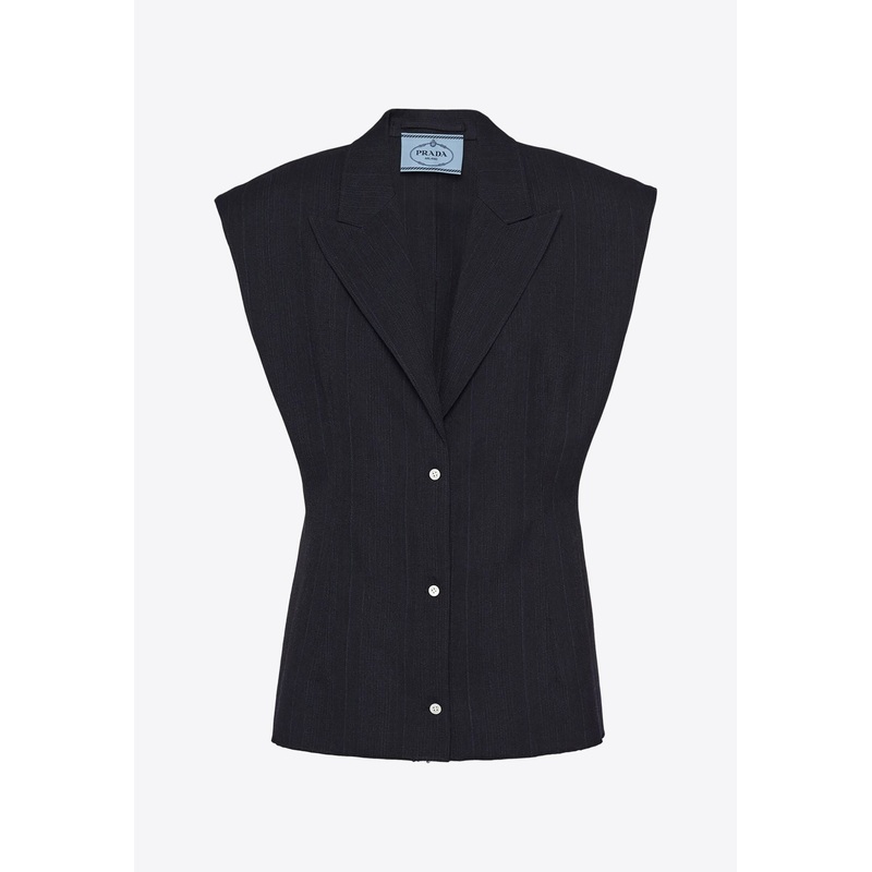 Single-Breasted Wool Vest