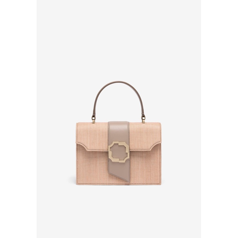 Small Audrey Raffia Top Handle Bag