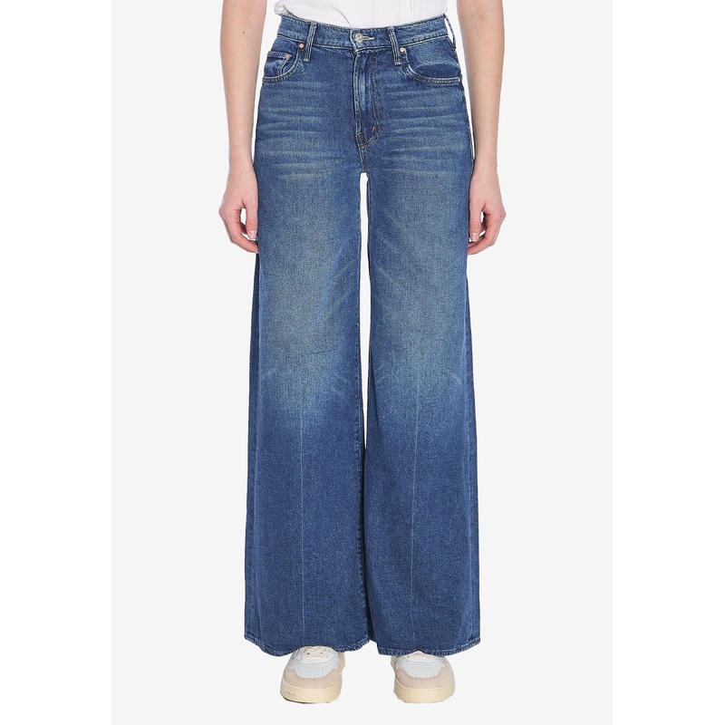 Swisher Sneak Fray Wide-Leg Jeans