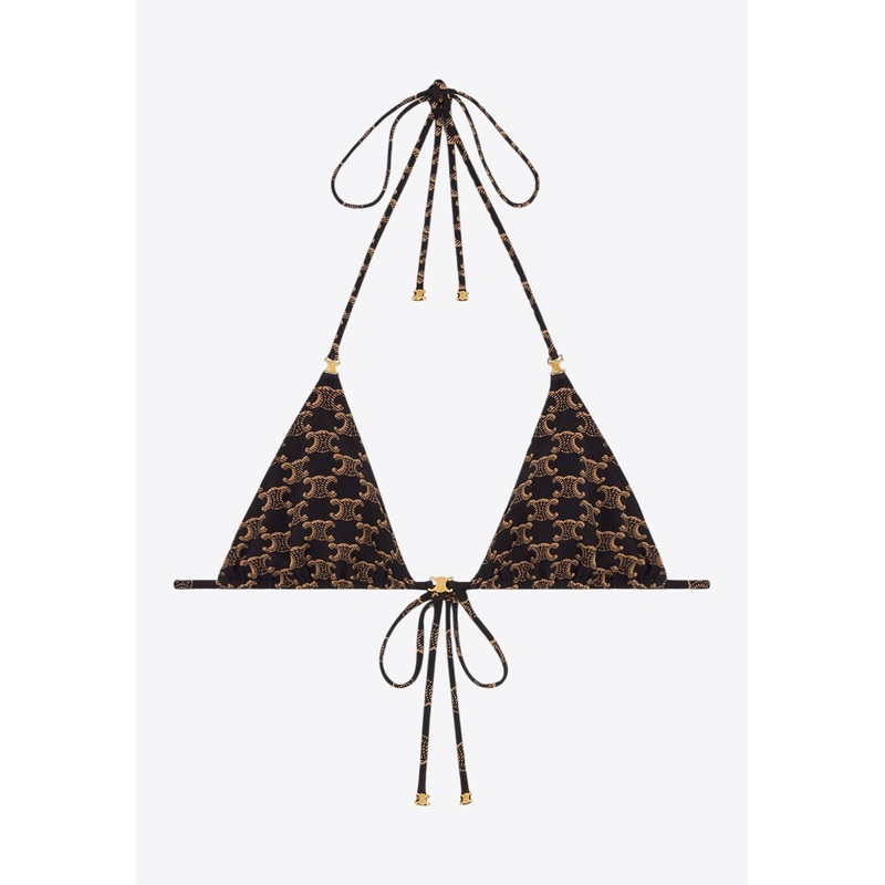 Triomphe Print Triangle Bikini Top