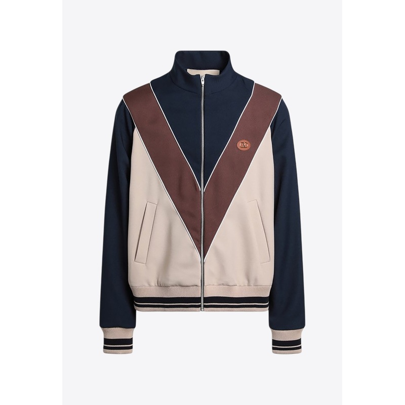 VLogo Patch Zip-Up Sweatshirt
